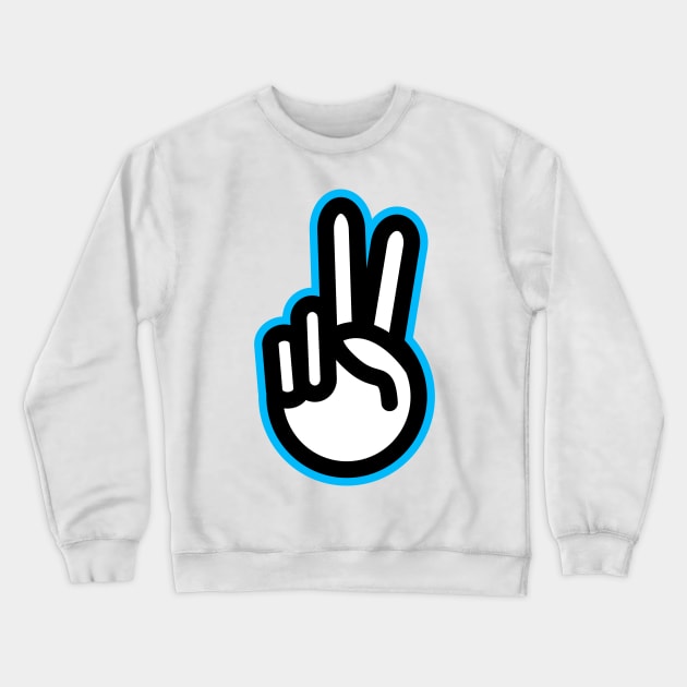 V for victory or two Crewneck Sweatshirt by stephenignacio